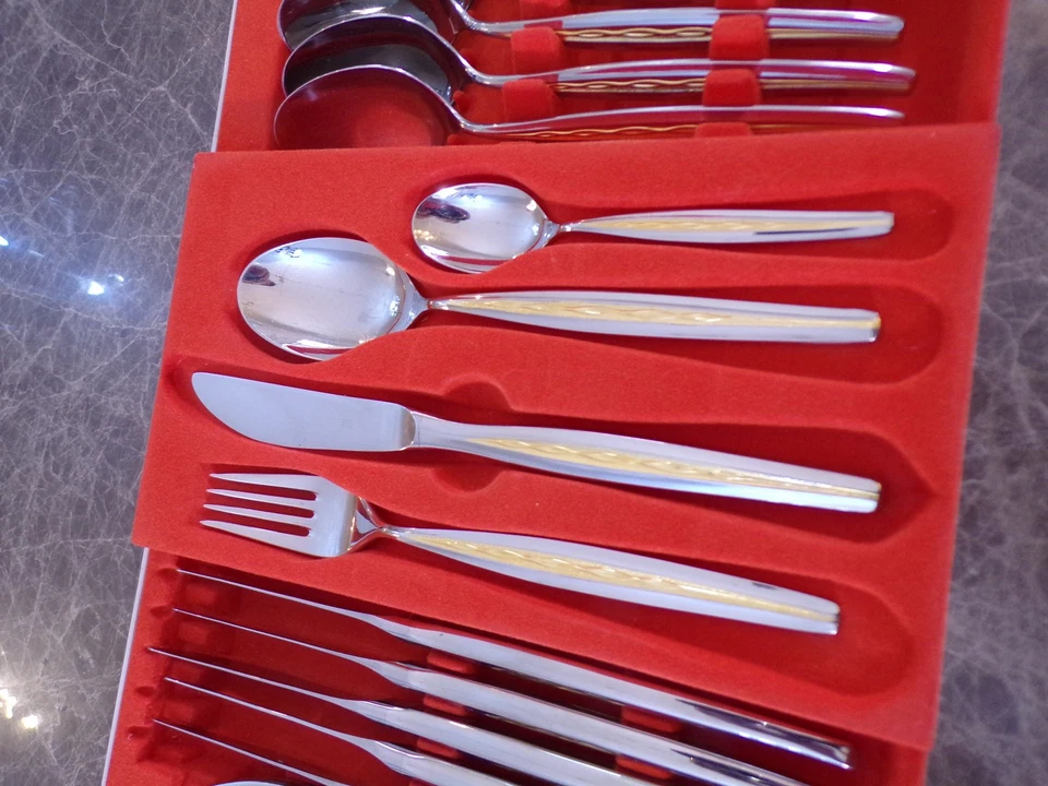 WMF Modell Palma / Capri Gold Cromargan Tafelbesteck 6 Personen 24 Teile TOP - Bild 4 von 4