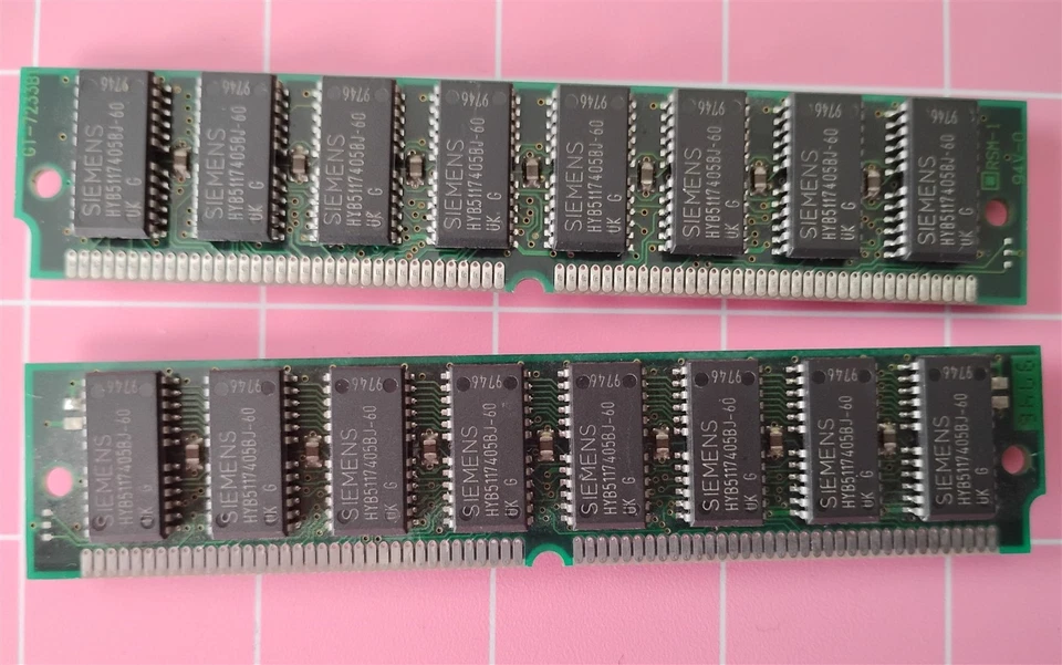 64MB 2x32MB SIEMENS GT-7233B1 72-pin Simm EDO 60ns DESKTOP Memory Kit 8Mx32 5V - Image 4 of 4