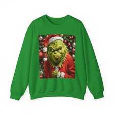 Grinch Christmas Sweatshirt, Unisex Holiday Sweater, Perfect for Gift Giving,