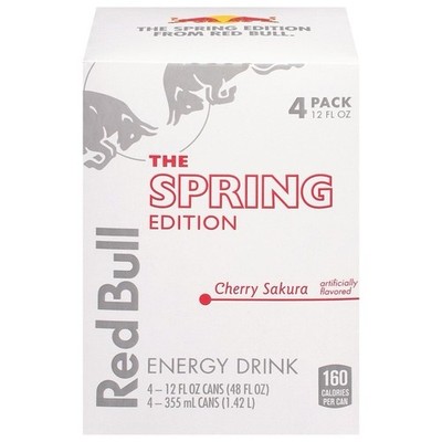 Buy Red Bull Spring Edition 2026 Cherry Sakura 12 fl oz 4 pack