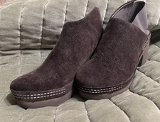 Antelope Women's Dk Brown Juni Sling Clog Wedge Block Mule Size 38 NWOB