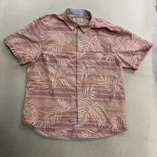 Tommy Bahama Shirt Men’s Size XL Pink Hawaiian Hibiscus The Coconut Point