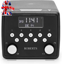 SOUND49 FM/DAB/DAB+ Digital Radio with Bluetooth, Alarms and CD Player, Black