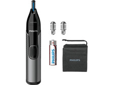 Cortapelos nariz - Philips NT3650/16, Acero inoxidable, Para orejas y cejas, 2 P