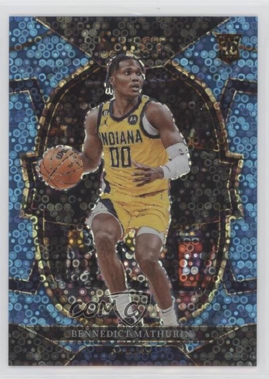 2022 Panini Select Concourse Light Blue Disco Prizm /99 Bennedict Mathurin 1pe9