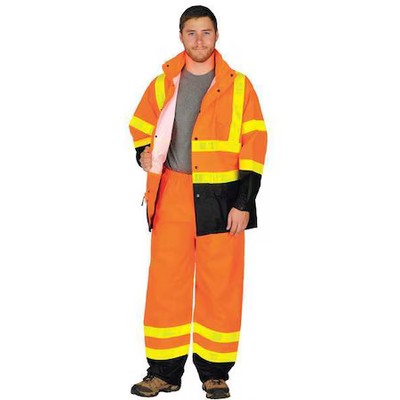 Kishigo Rw101-L-Xl Rainsuit, Polyester/Polyurethane, 6.2 Mil Thick, Packable