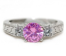 1CT Treated Pink Sapphire 925 Sterling Silver Ring Jewelry Sz 6,7,8,9 MB4