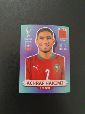 WM Achraf Hakimi Panini Sticker World Cup Marokko Marocco Weltmeisterschaft  - Bild 1 von 2