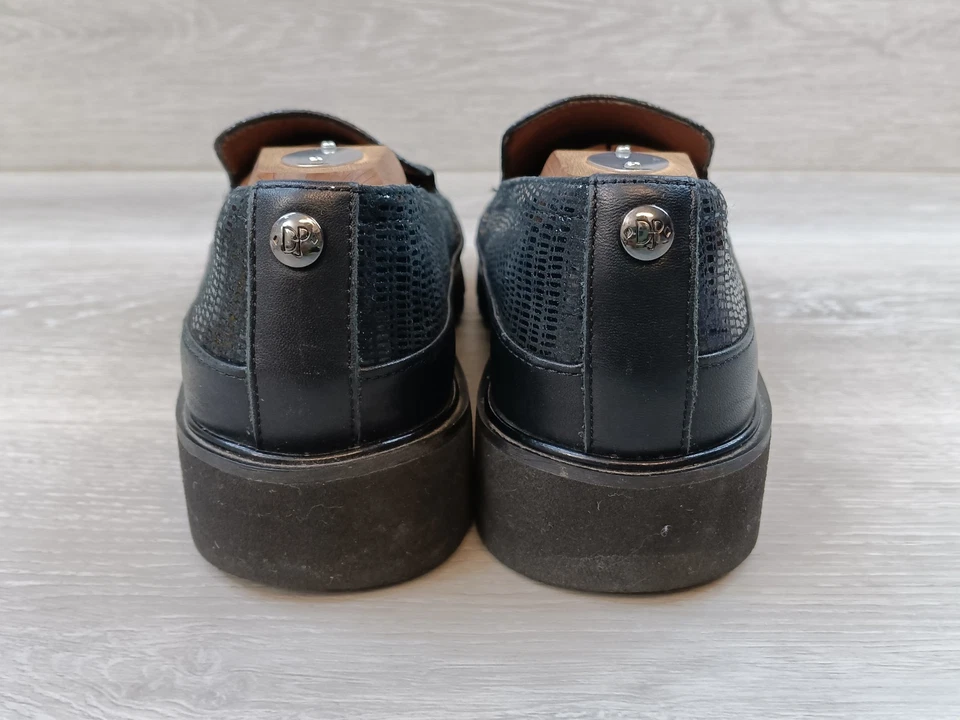 Zapatos planos de ballet Donald J Piner para mujer 7,5 marrón hebilla cocodrilo punta abierta Foto 4 de 4