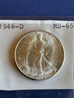 1946 D walking liberty half dollar 90% silver SUPER HIGH GRADE original luster