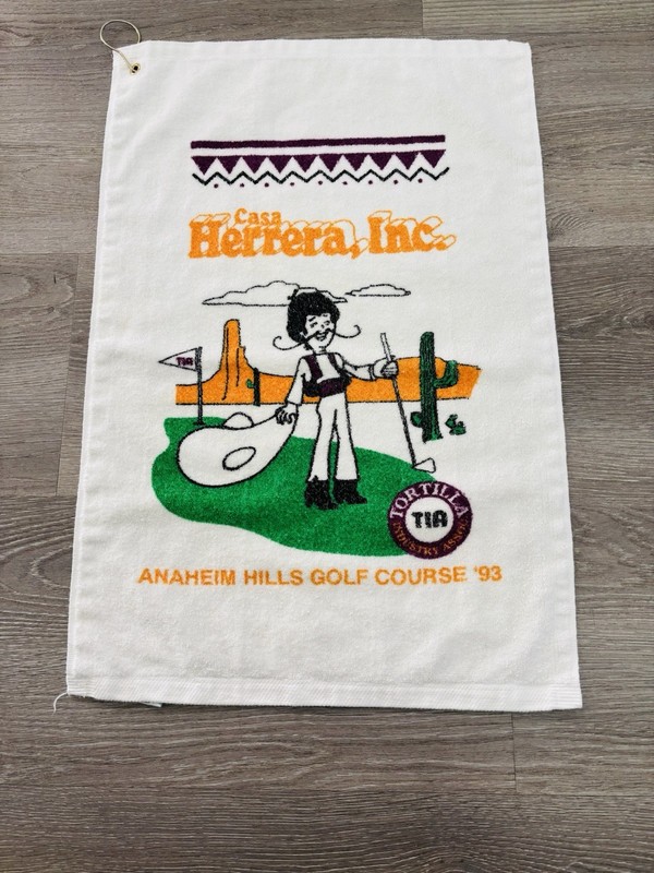 VTG Cannon Golf Towel Casa Herrera Inc. 1993 Bright Colors Desert Cowboy