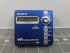 Sony MZ-N707 MiniDisc Portable MD BLUE Walkman Player Mint Condition Used Discs