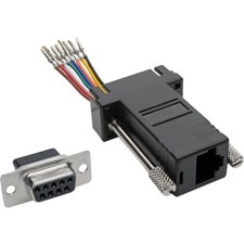 Tripp Lite by Eaton DB9 to RJ45 Modular Serial Adapter F/F RS-232 RS-422 RS-48