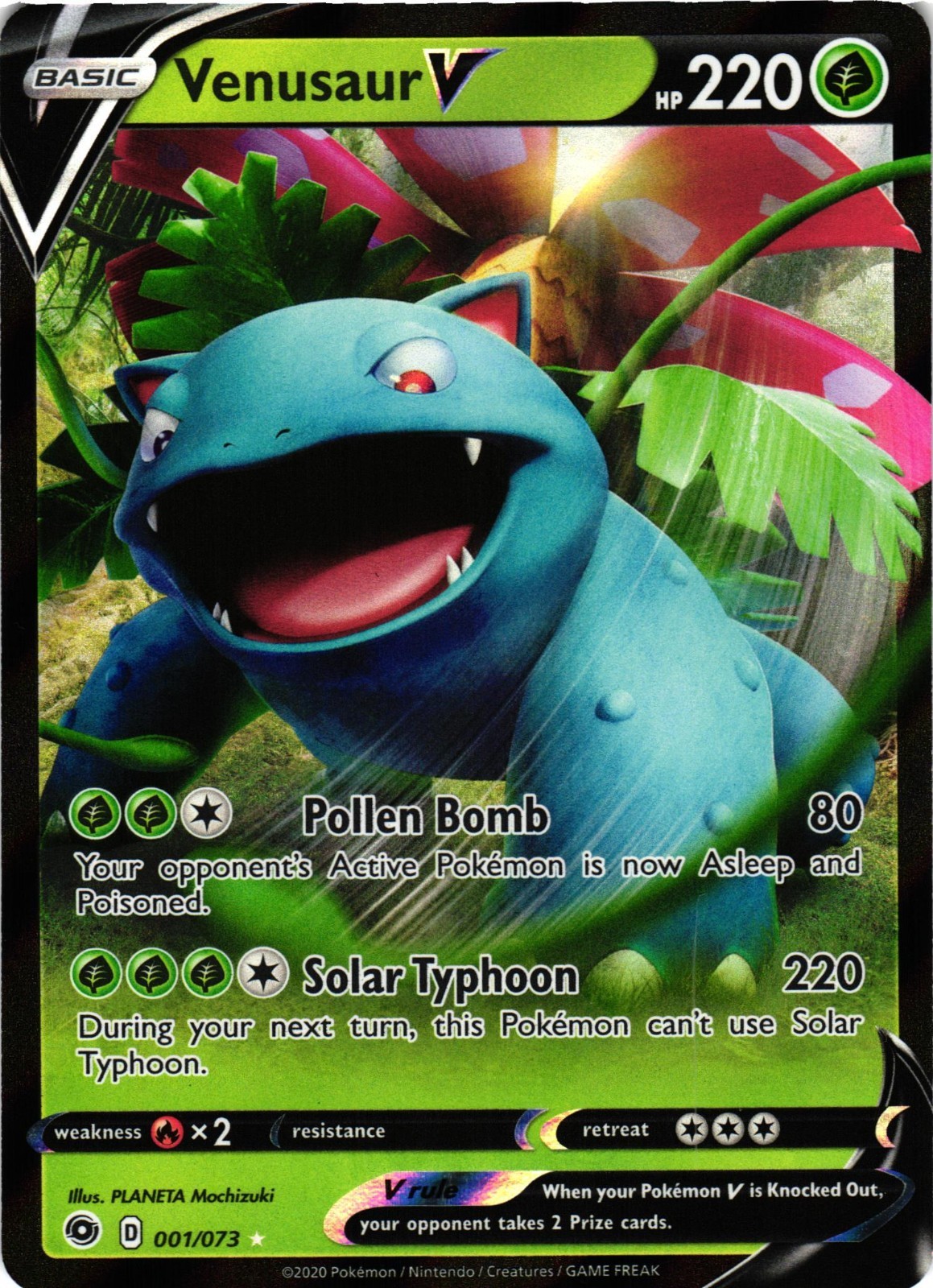 Pokémon TCG Venusaur V Champions Path 001/073 Holo Ultra Rare NM