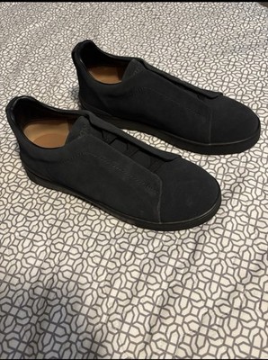 Zegna Black Suede Slip-On Men