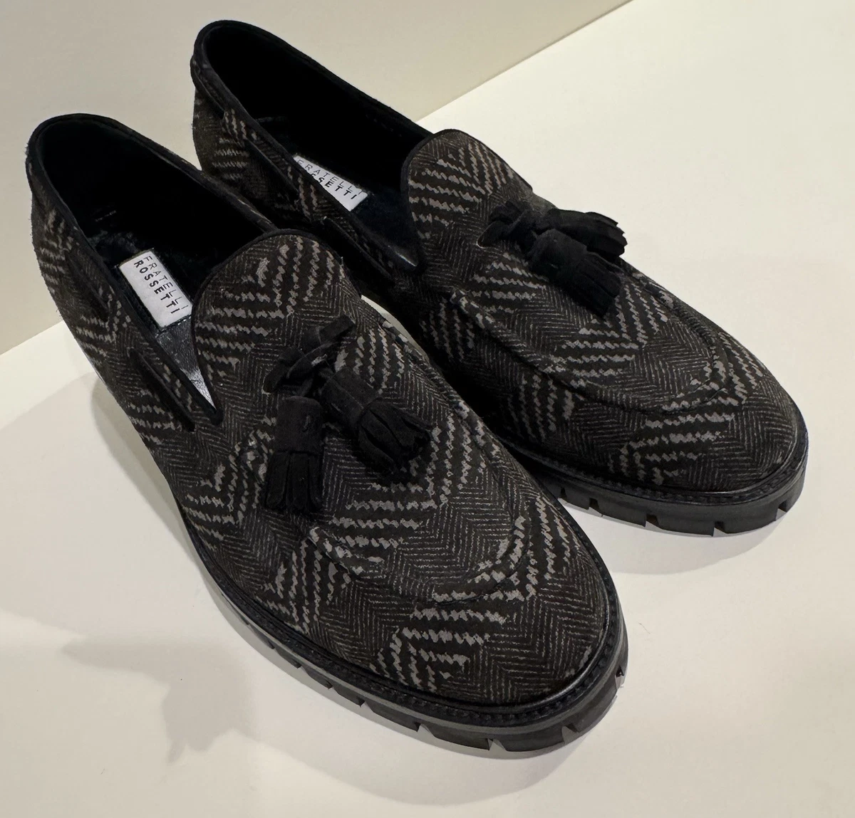 Fratelli Rossetti Black Suede Bit Loafers Fratelli Rossetti - Navy Suede Tassel Loafer | Mitchell Stores main image 4