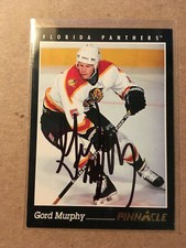Gord Murphy Signed Auto 1993-94 Pinnacle card Florida Panthers