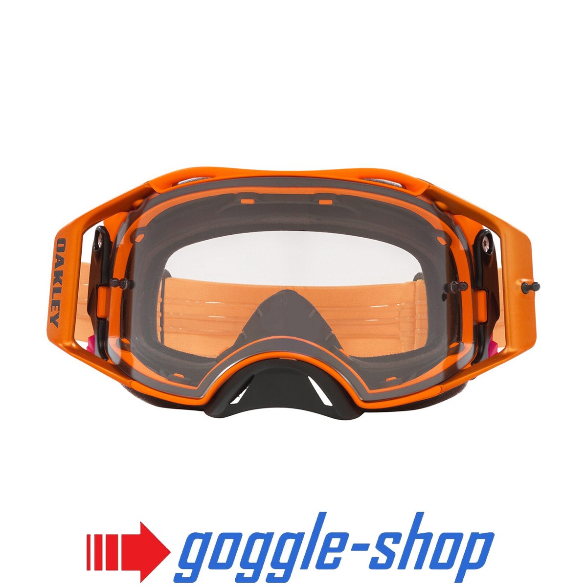 OAKLEY AIRBRAKE MOTOCROSS GOGGLES - MOTO ORANGE / CLEAR LENS | eBay