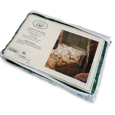 Serena LAURA ASHLEY Pillow Sham Padded Standard 20x26 Apricot Floral 69-6208