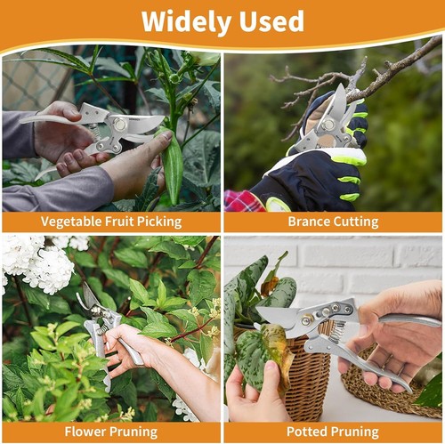 8" Pruning Shears Professional Bypass Garden Scissors Secateurs - Made in Japan - Picture 7 of 10