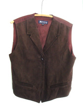 BURBERRYS BROWN SUEDE VEST size M