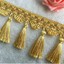 Pailletten-Spitzenborte Mit Fransen – 9,1 M Lang, 4,6 Cm Breit, Gold | Für Kleider, Kostüme, Vorhänge, DIY-Deko