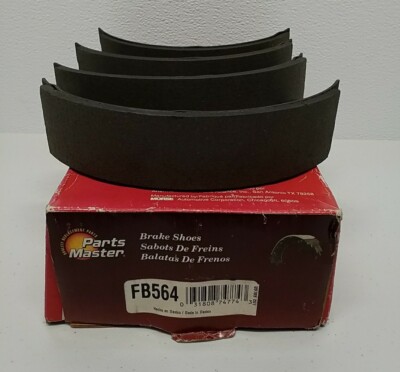 FB564 Parts Master Premium Non - Asbestos Brake Shoes Made In Mexico 