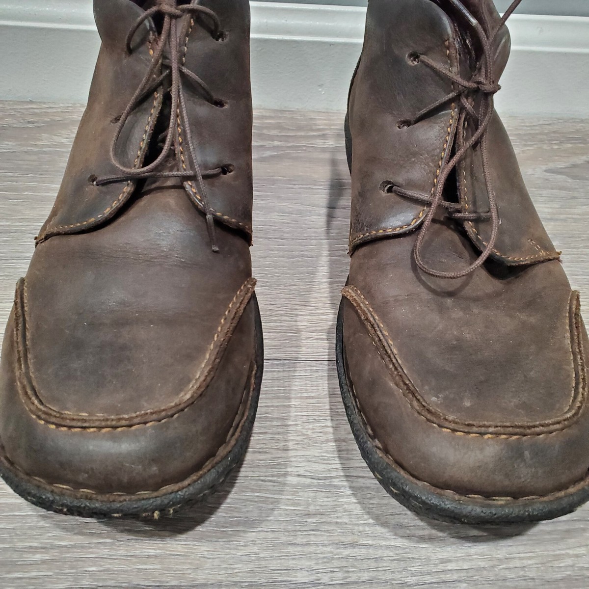 Born Henrik Mens Chukka Ankle Boots Brown Leather Lace Up Sz 