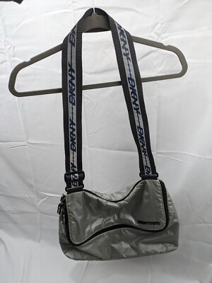 DKNY Active Vintage Crossbody Bag Silber Messenger Bag Mini Duffle 90er, Korea