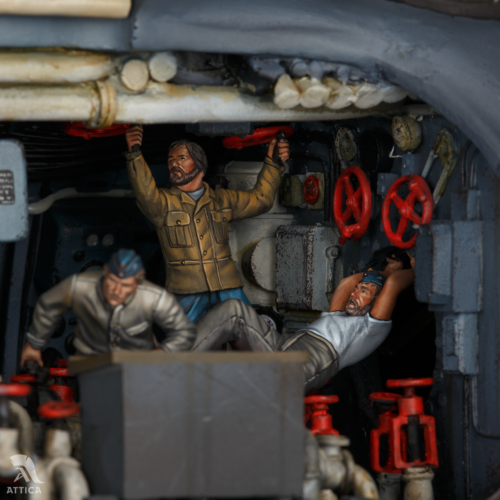 Soldatino giocattolo latta miniatura dipinto U-Boat VII C sezione 1:32 tedesco prevendita arte - Foto 18 di 21