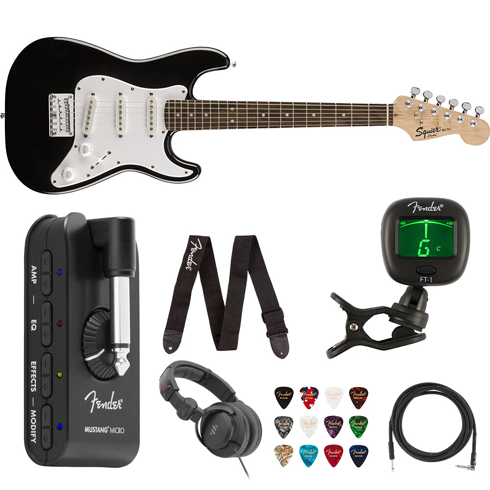 美品 Squier スクワイヤー Mini Stratocaster ブラック Amazon.com: Fender Squier by Fender Mini Strat - Rosewood