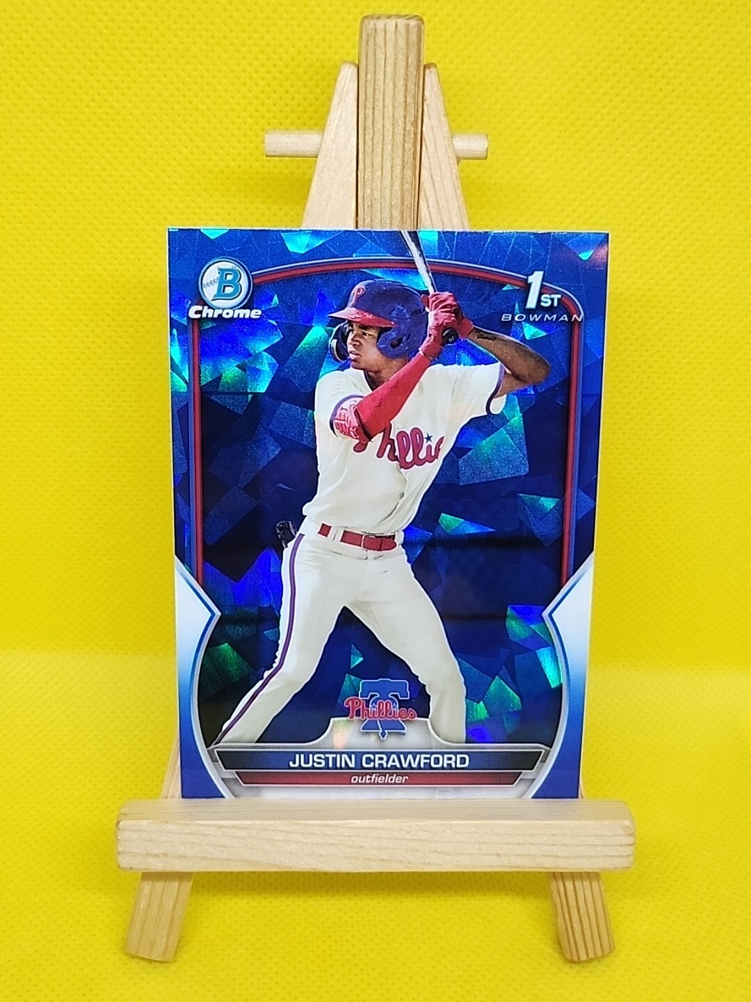 2023 Bowman Chrome Prospects Sapphire JUSTIN CRAWFORD 1ST Philadelphia Phillies