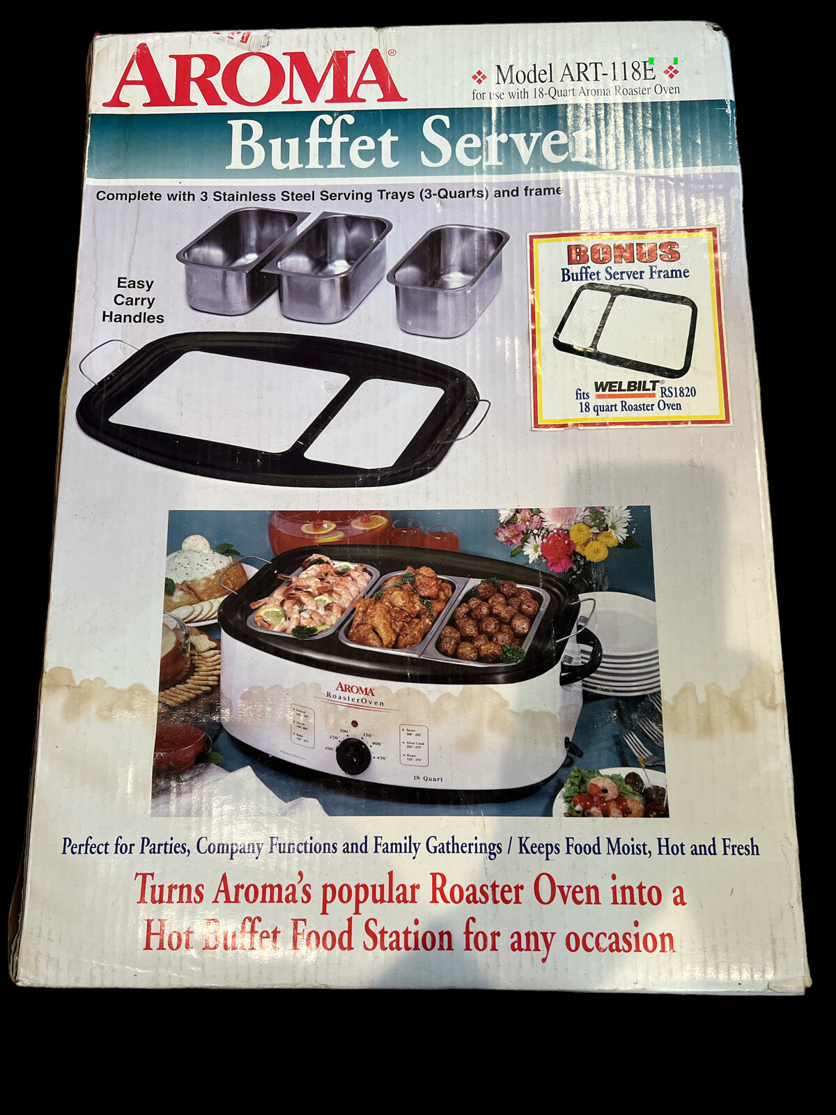 Nesco 18 Quart Roaster Oven with New Buffet Server - Made In USA - Tested