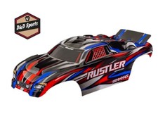 Traxxas 3721-RED - Body, Rustler, Red painted Clipless Mounting
