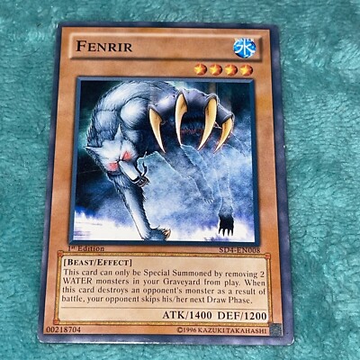 Fenrir SD4-EN008 1st EDITION Yu-Gi-Oh! Card TCG Excellent | eBay