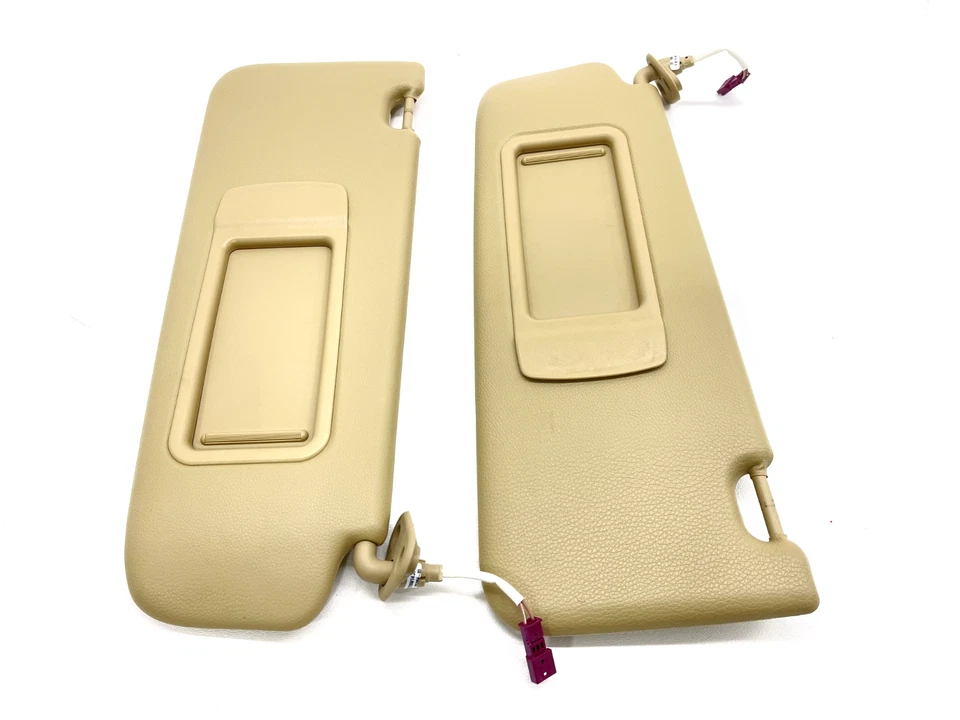 BMW X1 E84 2012-2015 beige izquierdo derecho parasol con juego de espejos OEM Foto 2 de 4