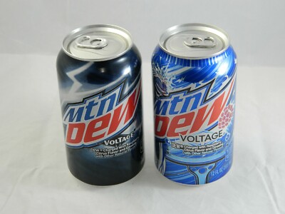 Mountain Dew Voltage Standard & Art Full 12 Oz Can Brand New MTN Soda