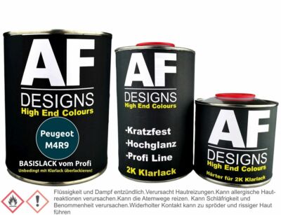 Autolack für Peugeot M4R9 Bleu D'Argon Nacre 1,25L Klarlack Set