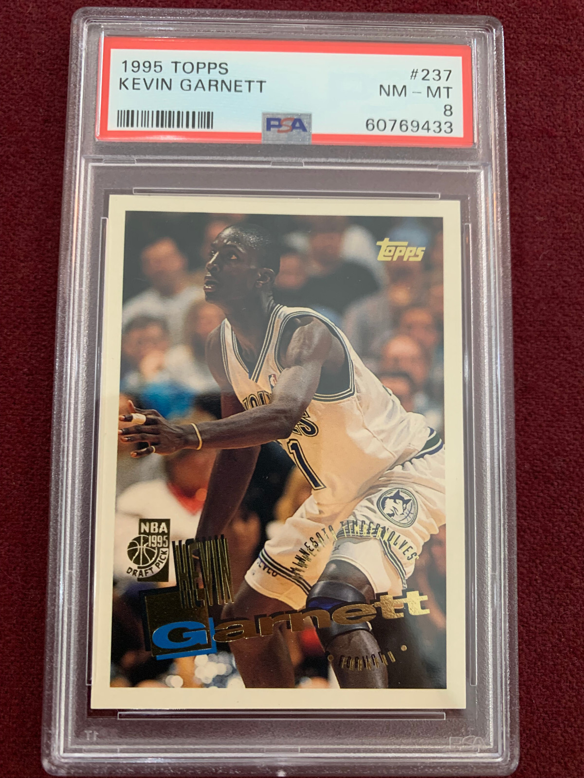 Kevin Garnett 1995 Topps Rookie Card RC PSA 8 NM-Mint | eBay