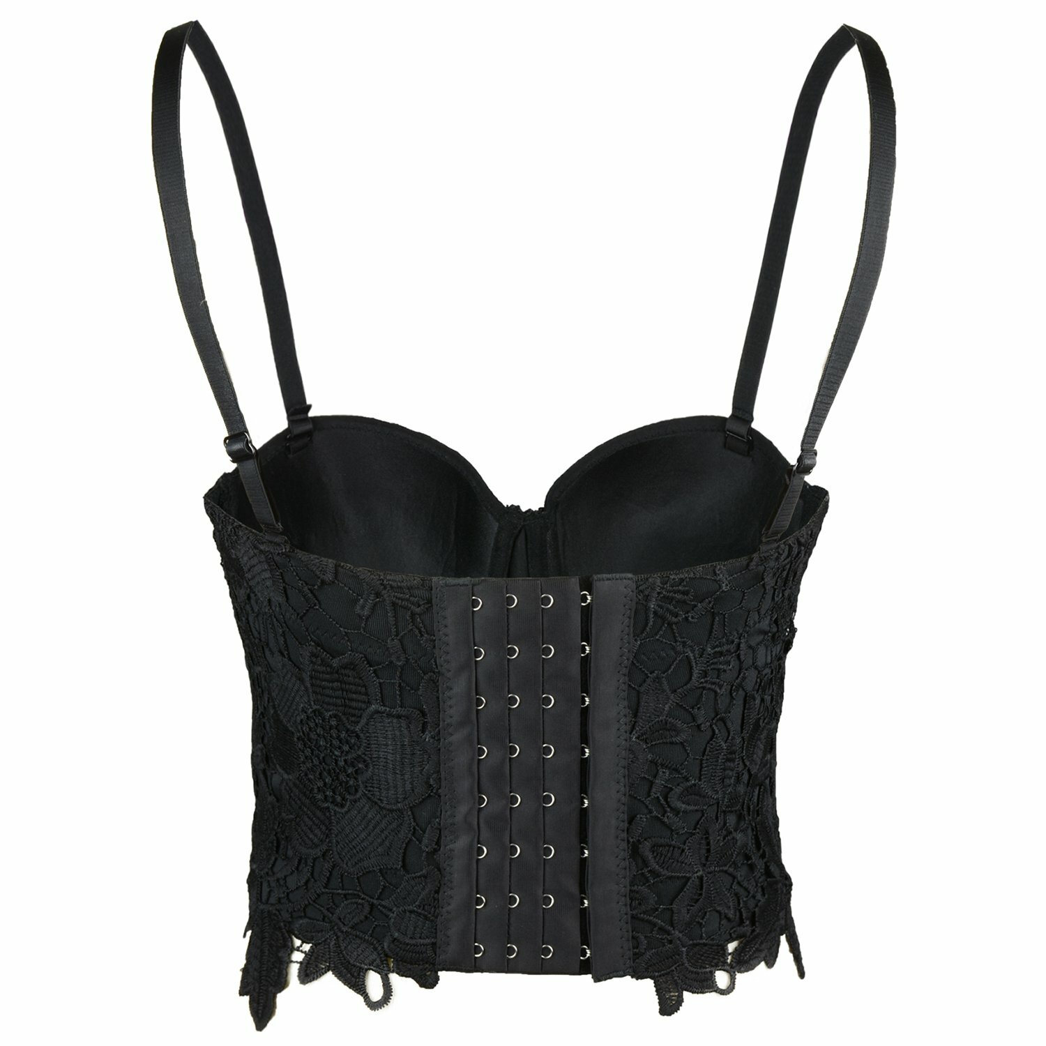 white lace bustier crop top