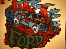 FORD SURFER VAN VINTAGE 1970's IRON ON TRANSFER -NICE, B-24