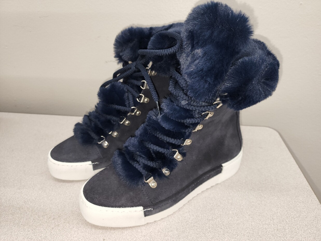 Seymore Navy Suede Platform Sneakers 
