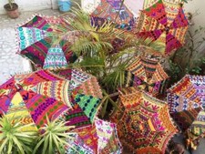 7 PCS Indian Decorative Handmade Vintage Umbrella Wedding Designer Sun Parasols