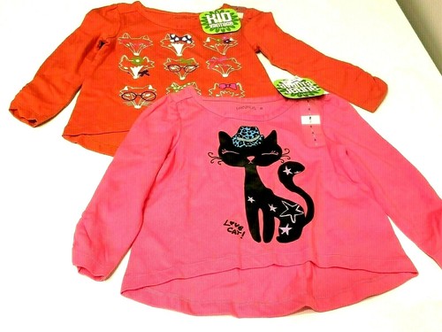 2 Vtg. Girls Long Sleeve T Shirts 