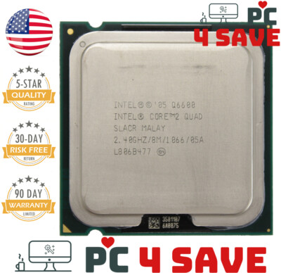 Intel Core 2 Quad Q6600 SL9UM SLACR 2.40GHz 8MB LGA 775 Desktop Processor CPU