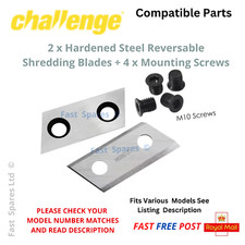 Challenge GY6000  Argos 717/6092  Shredder Mulcher Blades + 4 Screws