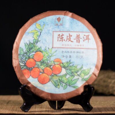 Yunnan Pu'er in Orange Peel Tangerine Puerh Tea Cake Pu-erh Ripe Tea 357g