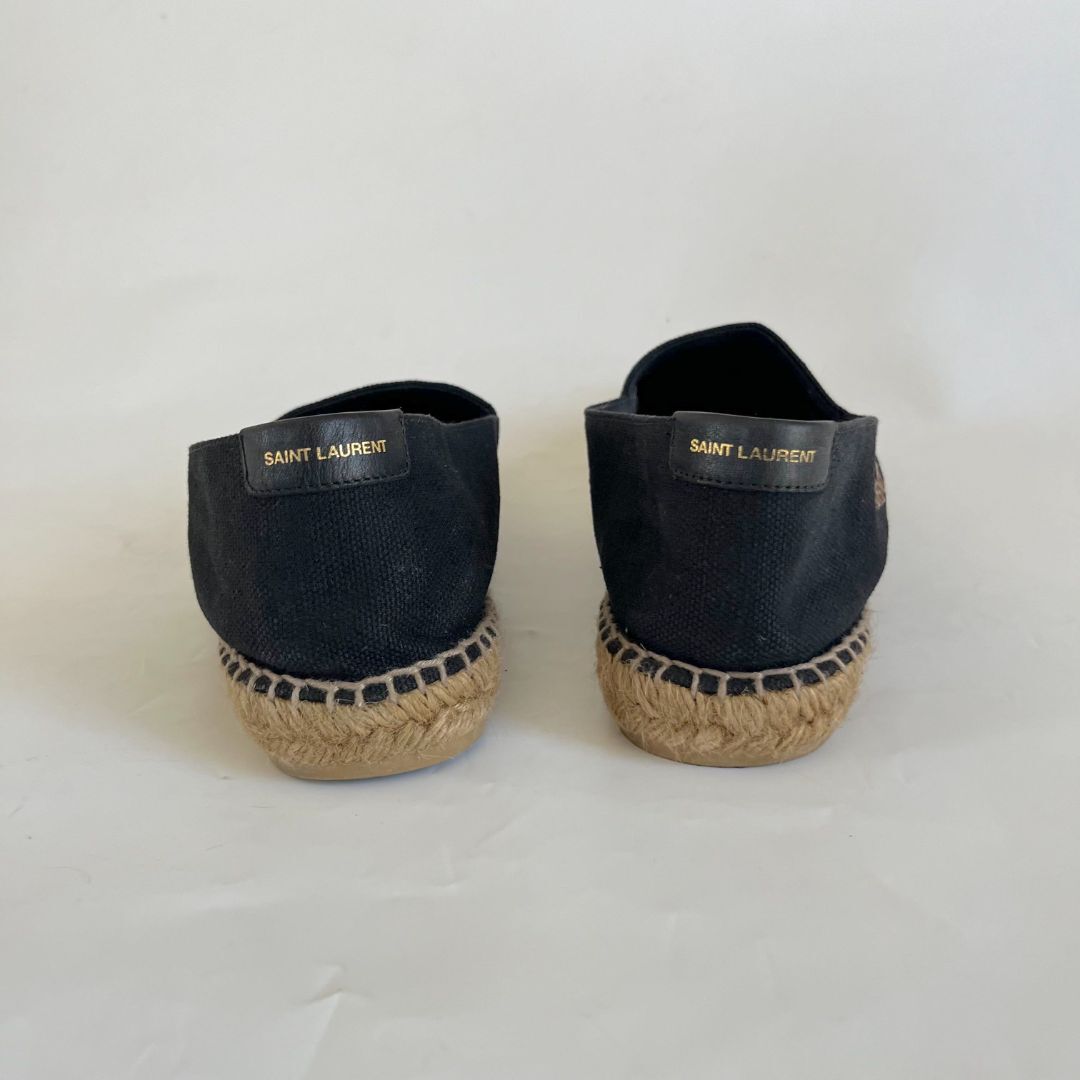 Ballerine espadrillas Saint Laurent con logo ricamato uomo tg. 42