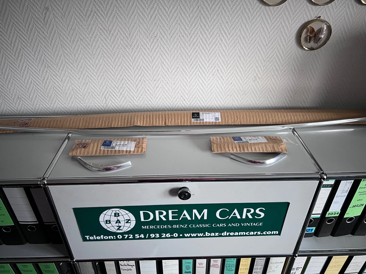 NEU NOS Mercedes W126 Coupe C126 Heckdeckel Griff Zierstab L+R  