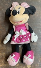 Disney Just Play MINNIE MOUSE Light Up Bow Talking Singing Plush Doll 15"